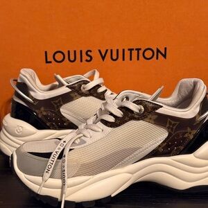 Louis Vuitton Cream and Brown Athletic Shoes